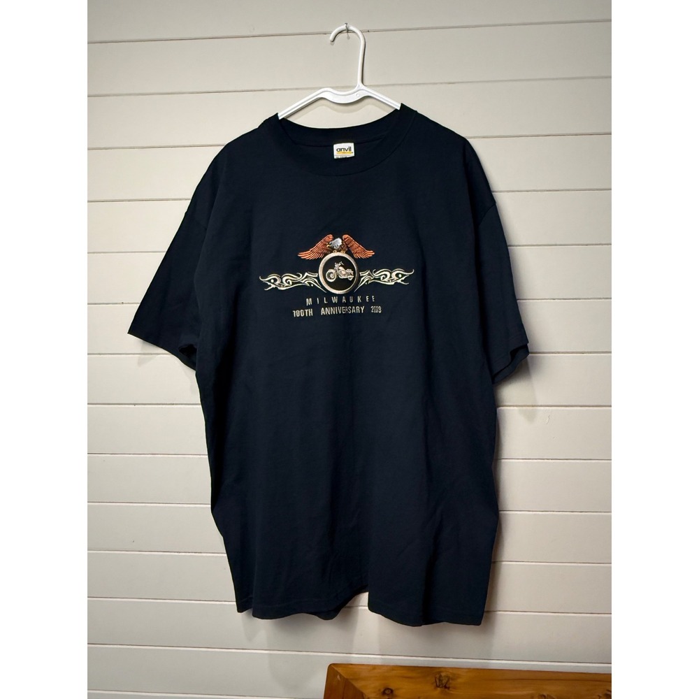 Vintage Harley Milwaukee 100th Anniversary 2003 Motorcycle Eagle T Shirt XL